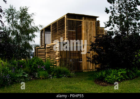 Chatsworth, Großbritannien. 9 Jun, 2018. Die brewin Dolphin Installation RHS Chatsworth Flower Show, UK. Credit: Athina England/Alamy Leben Nachrichten. Stockfoto