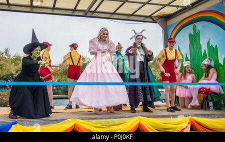 Bognor, UK. 9. Juni 2018. Bognor Regis Karneval entlang der Promenade und der Seebrücke, West Sussex, Vereinigtes Königreich, 9. Juni 2018. Credit: Stuart C. Clarke/Alamy leben Nachrichten Stockfoto