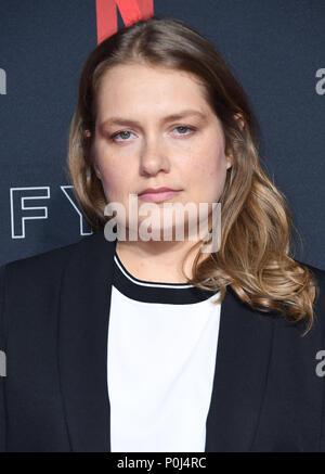 Los Angeles, CA, USA. Juni 2018. Juni 2018 – Los Angeles, Kalifornien – Merritt Wever. Netflix „Godless“ FYC Event in den Netflix FYSEE Raleigh Studios. Foto: Birdie Thompson/Admedia Stockfoto