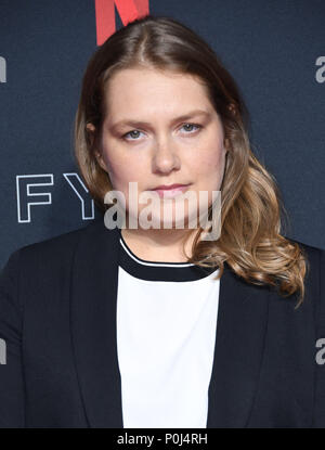 Los Angeles, CA, USA. Juni 2018. Juni 2018 – Los Angeles, Kalifornien – Merritt Wever. Netflix „Godless“ FYC Event in den Netflix FYSEE Raleigh Studios. Foto: Birdie Thompson/Admedia Stockfoto