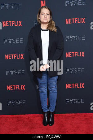 Los Angeles, CA, USA. Juni 2018. Juni 2018 – Los Angeles, Kalifornien – Merritt Wever. Netflix „Godless“ FYC Event in den Netflix FYSEE Raleigh Studios. Foto: Birdie Thompson/Admedia Stockfoto