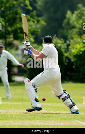 Dorf Kricket auf Claverdon, Warwickshire, England, Großbritannien Stockfoto