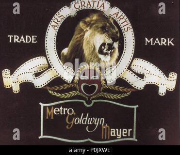 Beschreibung: Metro-Goldwyn-Mayer Inc. Company Logo.. Original Film Titel: FILM GESCHICHTE: M.G.M.. Englischer Titel: FILM GESCHICHTE: M.G.M.. Jahr: 1928. Stockfoto