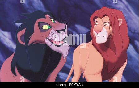 Original Film Titel: DER KÖNIG DER LÖWEN. Englischer Titel: DER KÖNIG DER LÖWEN. Regisseur: Rob Minkoff; Roger Allers. Jahr: 1994. Credit: WALT DISNEY PRODUCTIONS/Album Stockfoto