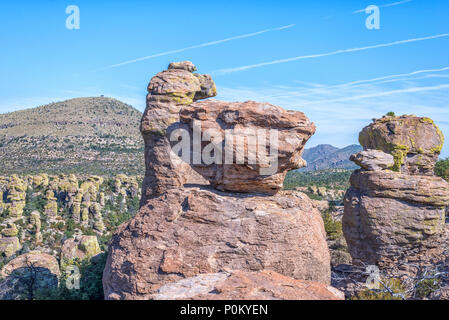 Blick von der Massai. Chiricahua National Monument, Willcox, Arizona. Stockfoto