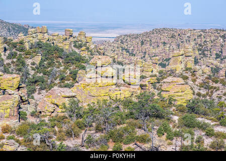 Blick von der Massai. Chiricahua National Monument, Willcox, Arizona. Stockfoto