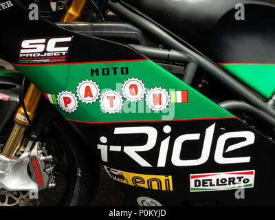 Moto Paton, leichte Motorrad aus Italien, Isle of Man TT Straße Rennen, Mountain Course, 2018 Stockfoto