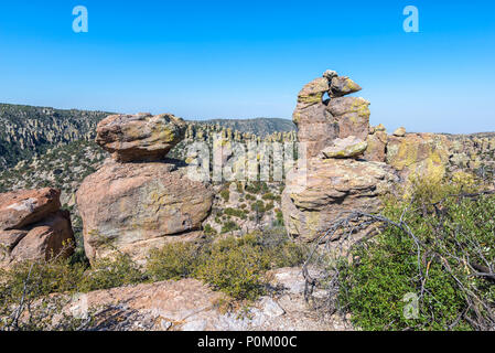 Blick von der Massai. Chiricahua National Monument, Willcox, Arizona. Stockfoto