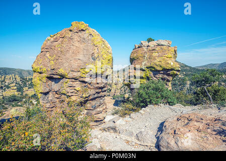 Blick von der Massai. Chiricahua National Monument, Willcox, Arizona. Stockfoto