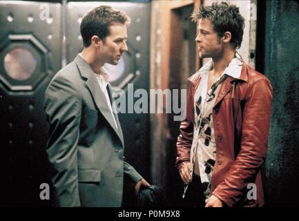Original Film Titel: FIGHT CLUB. Englischer Titel: FIGHT CLUB. Regisseur: David Fincher. Jahr: 1999. Stars: Edward Norton, BRAD PITT. Quelle: 20th Century Fox/MORTON, MERRICK/Album Stockfoto