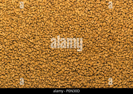 Hund und Katze, pet food Pellets closeup, Vollbild Textur Stockfoto