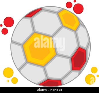 Fußball mit den Farben von Spanien Stock Vektor