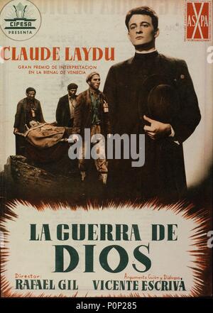 Original Film Titel: LA GUERRA DE DIOS. Englischer Titel: ICH WAR EIN PFARRER. Regisseur: RAFAEL GIL. Jahr: 1953. Stockfoto