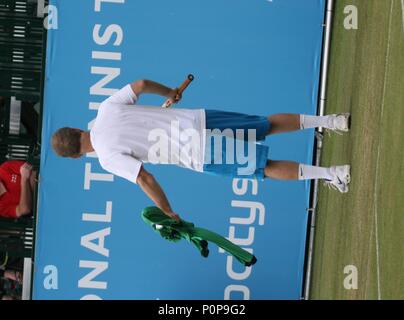 Liverpool, Großbritannien, John McEnroe unterhält in Liverpool Tennis Turnier credit Ian Fairbrother/Alamy Stockfotos Stockfoto