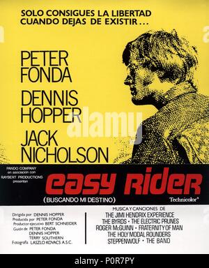 Original Film Titel: EASY RIDER. Englischer Titel: EASY RIDER. Regisseur: Dennis Hopper. Jahr: 1969. Quelle: Columbia Pictures/Album Stockfoto