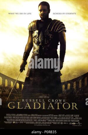 Original Film Titel: GLADIATOR. Englischer Titel: GLADIATOR. Regisseur: Ridley Scott. Jahr: 2000. Stars: Russell Crowe. Quelle: DREAMWORKS/UNIVERSAL PICTURES/Album Stockfoto