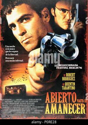 Original Film Titel: From Dusk Till Dawn. Englischer Titel: From Dusk Till Dawn. Regisseur: Robert Rodriguez. Jahr: 1996. Copyright: nur redaktionell Innen verwenden. Dies ist eine öffentlich verteilten Handzettel. Zugriffsrechte nur, keine Lizenz des Urheberrechts zur Verfügung gestellt. Vorgeschriebene Genehmigung zu Visual Symbol (www.visual-icon.com) Für die Reproduktion des Bildes erforderlich ist. Credit: Miramax Films/Album Stockfoto