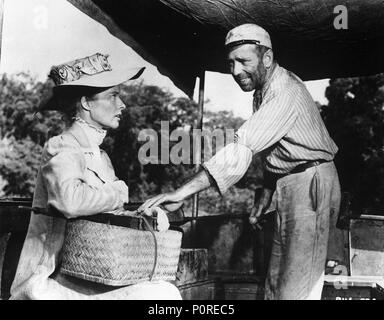 Original Film Titel: DER AFRICAN QUEEN. Englischer Titel: THE AFRICAN QUEEN. Regisseur: John HUSTON. Jahr: 1951. Stars: Humphrey Bogart, Katharine Hepburn. Quelle: UNITED ARTISTS/Album Stockfoto