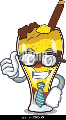 Geschäftsmann mangonada Obst Charakter Cartoon Stock Vektor