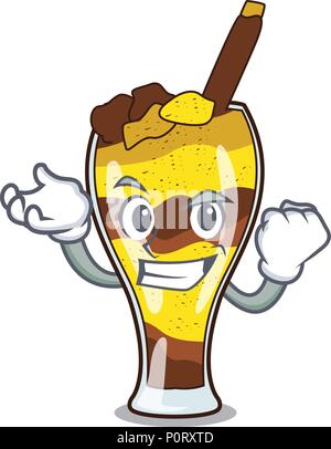 Erfolgreiche mangonada Obst Charakter Cartoon Stock Vektor