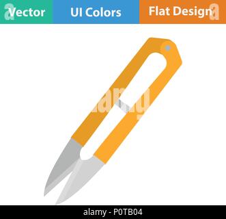 Naht Ripper-symbol. Flache Farbgestaltung. Vector Illustration. Stock Vektor