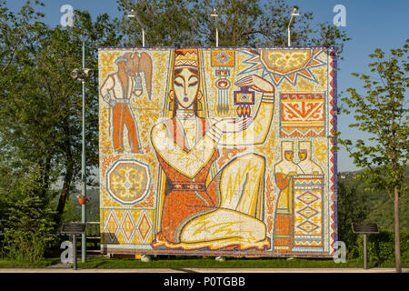 Mosaik Kunst an Kok Tobe, Almaty, Kasachstan Stockfoto