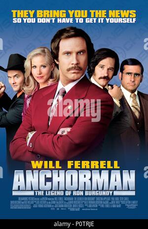 Original Film Titel: ANCHORMAN: die Legende von Ron Burgundy. Englischer Titel: ANCHORMAN: die Legende von Ron Burgundy. Film Regie: ADAM MCKAY. Jahr: 2004. Quelle: Dreamworks SKG/Album Stockfoto