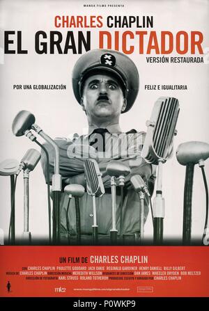 Original Film Titel: Der große Diktator. Englischer Titel: Der große Diktator. Regisseur: Charlie Chaplin. Jahr: 1940. Quelle: UNITED ARTISTS/Album Stockfoto