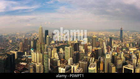 Panorama Blick auf die Skyline von Kuala Lumpur Stockfoto