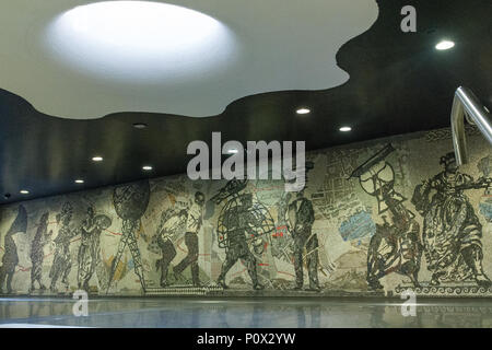 Eine der schönsten U-Bahnhof der Welt: Toledo, Neapel. Stockfoto