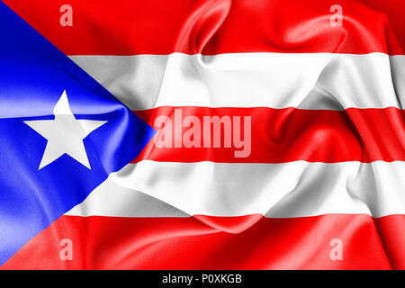 Puerto Rican flag Textur zerknittert bis Stockfoto