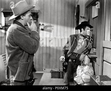 Original Film Titel: der ROHHAUT JAHRE. Englischer Titel: The RAWHIDE JAHRE. Film Regie: RUDOLPH MATE. Jahr: 1955. Stars: ARTHUR KENNEDY; Tony Curtis. Quelle: UNIVERSAL INTERNATIONAL/Album Stockfoto