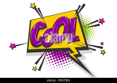 Coole pop art Comic Text Sprechblase Stock Vektor