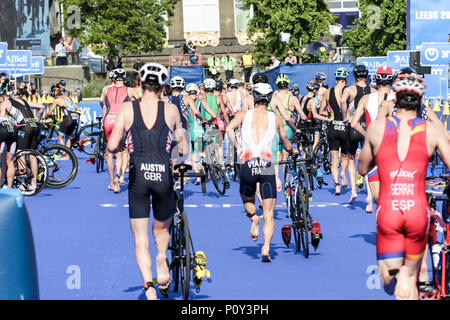 Leeds, Großbritannien. 10. Juni 2018. Elite Männer geben Sie T2 Quelle: Dan Cooke Credit: Dan Cooke/Alamy leben Nachrichten Stockfoto