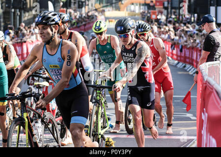 Leeds, Großbritannien. 10. Juni 2018. Elite Männer geben Sie T2 Quelle: Dan Cooke Credit: Dan Cooke/Alamy leben Nachrichten Stockfoto