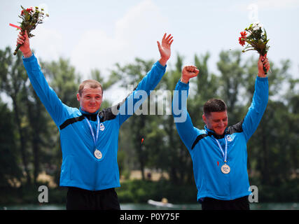 Belgrad, Serbien. 10 Jun, 2018. 10. Juni 2018, Ada Ciganlija Regattabahn, Belgrad, Serbien; ECA Canoe Sprint und Paracanoe hochrangige europäische Meisterschaften; Credit: Nikola Krstic/Alamy leben Nachrichten Stockfoto