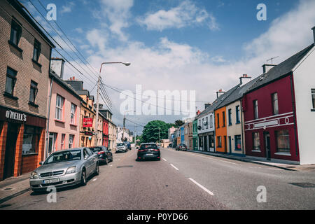 Juni 5th, 2018, Portmagee, Irland - Dorf auf der Iveragh Halbinsel südlich von Valentia Island entfernt. Stockfoto