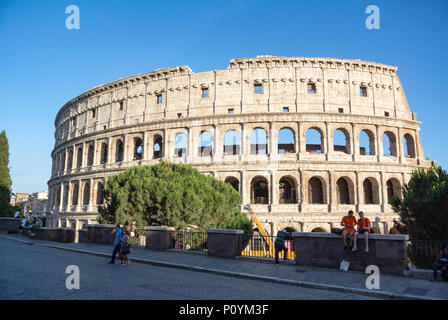 Kolosseum, antiken Forum Romanum, UNESCO-Weltkulturerbe, Rom, Latium, Italien, Europa Stockfoto