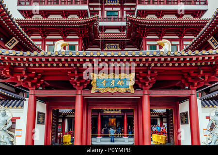 Buddha Zahns Tempel und Museum, Chinatown, Singapur, Singapur Stockfoto