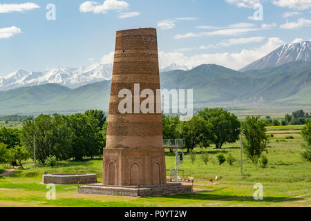 Burana Turm, Tokmok, Kirgisistan Stockfoto