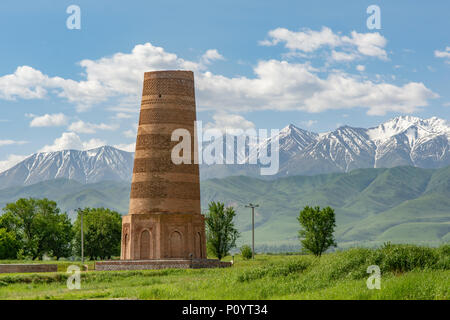 Burana Turm, Tokmok, Kirgisistan Stockfoto