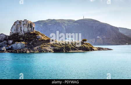 Romantische Hochzeit auf der Insel Kos in Kefalos Bay, Griechenland Stockfoto