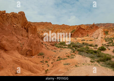 Märchen Canyon, in der Nähe des Issyk Kul, Kirgisistan Stockfoto