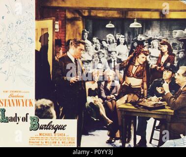 Original Film Titel: Lady der BURLESKE. Englischer Titel: Lady der BURLESKE. Regisseur: William A. WELLMAN. Jahr: 1943. Stars: Barbara Stanwyck. Quelle: UNITED ARTISTS/Album Stockfoto