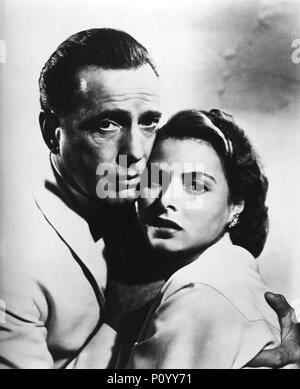 Original Film Titel: Casablanca. Englischer Titel: Casablanca. Regisseur: Michael Curtiz. Jahr: 1942. Stars: Humphrey Bogart, Ingrid Bergman. Quelle: WARNER BROTHERS/Album Stockfoto