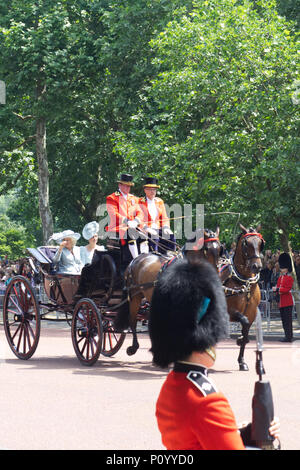 Die königliche Familie, die Farbe in London 2018 Stockfoto