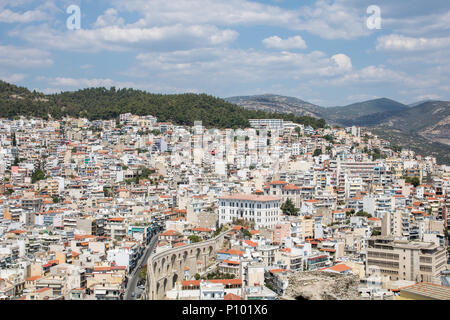 Altstadt und Hafen von Kavala, Griechenland Stockfoto