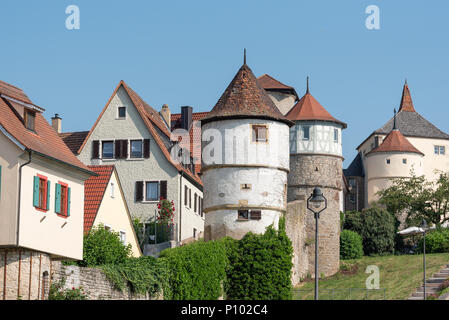 Stadtmauer von Dettelbach, Deutschland Stockfoto