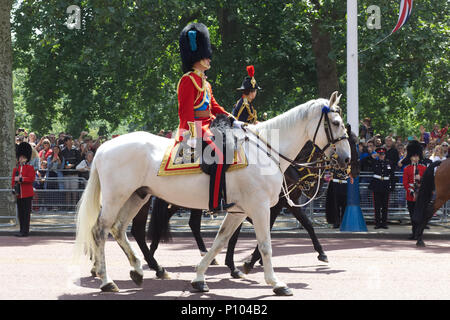 Die königliche Familie, die Farbe in London 2018 Stockfoto