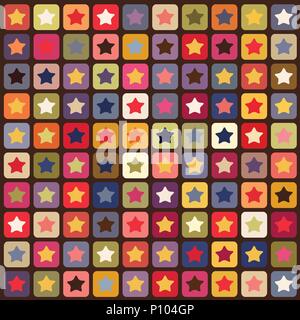 Nahtlose bunte Sterne Hintergrund Stock Vektor